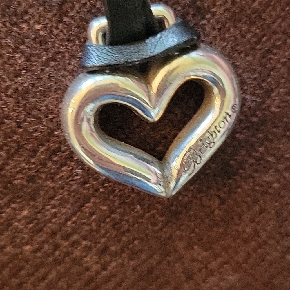Brighton Chocolate Heart-Detail Satchel Wool and Crocodile Leather. - Picture 7 of 11